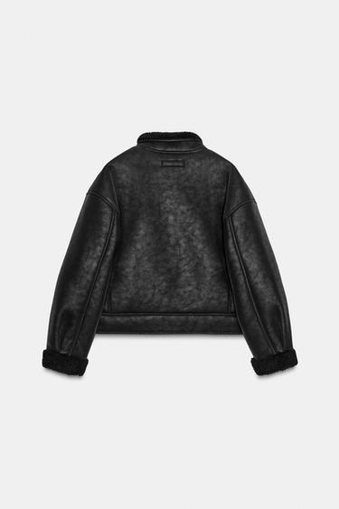 VESTE DOUBLE FACE EFFET DAIM - Noir de Zara - Image 6