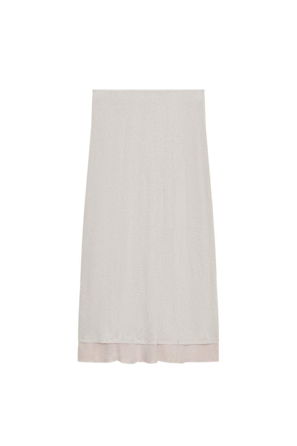 WRINKLED EFFECT KNIT MIDI SKIRT - image 3