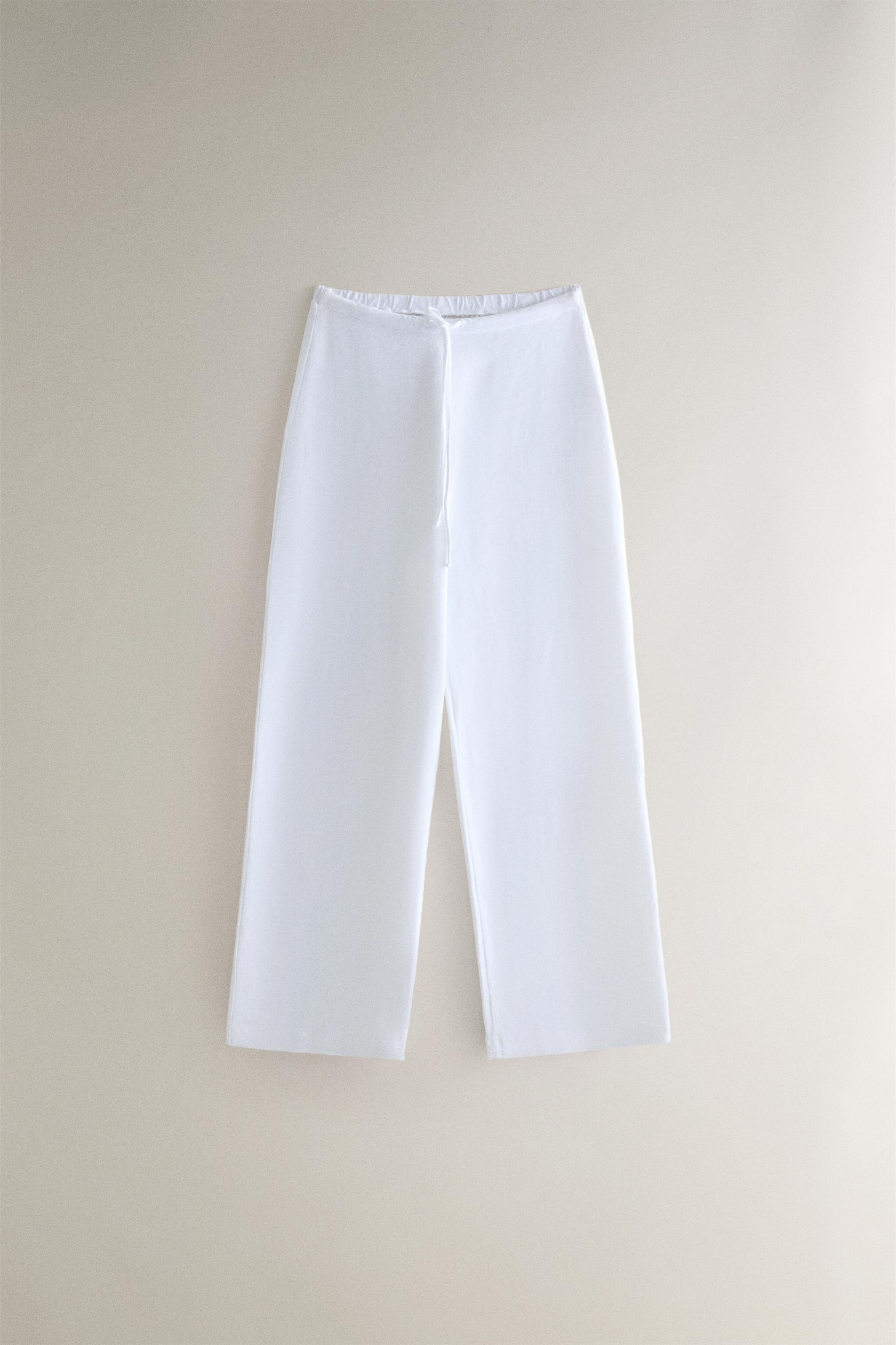 WIDE-LEG COTTON TROUSERS