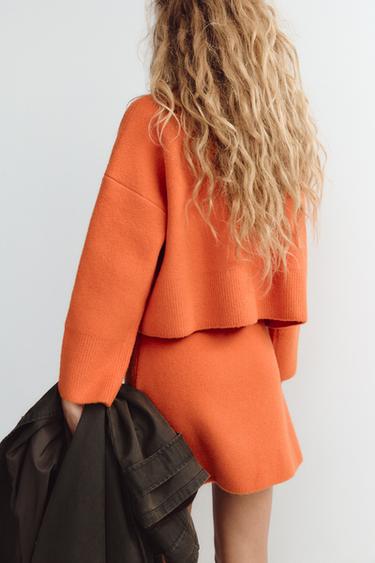 PLAIN KNIT SWEATER - Orange by Zara - Image 2
