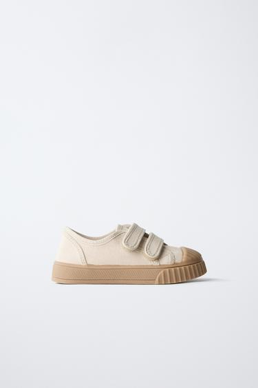 GIÀY SNEAKER VẢI COTTON - Trắng Mờ từ Zara