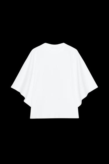 T-SHIRT MIT CAPE-ÄRMELN - Weiß von Zara - Bild 0