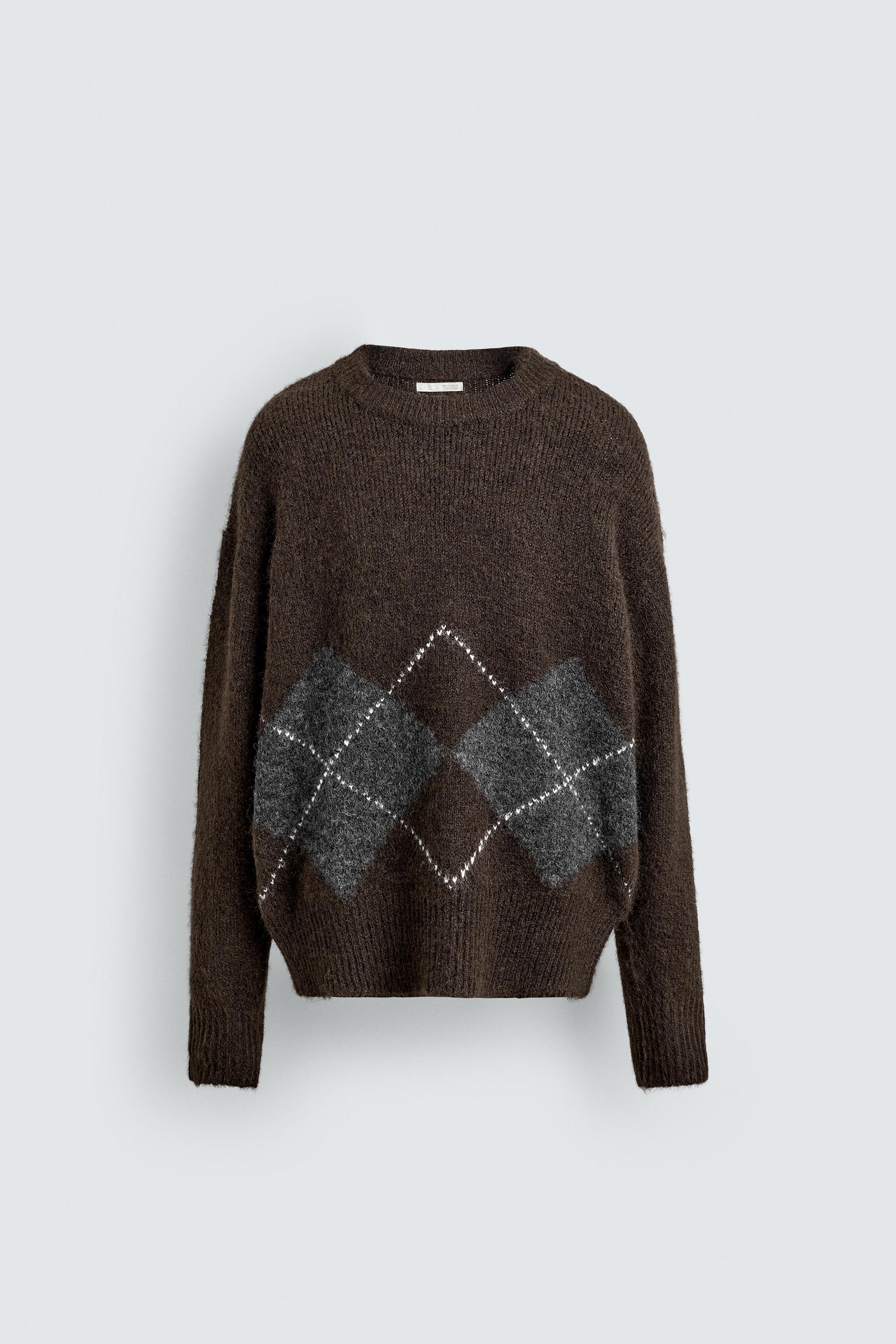 DIAMOND JACQUARD SWEATER