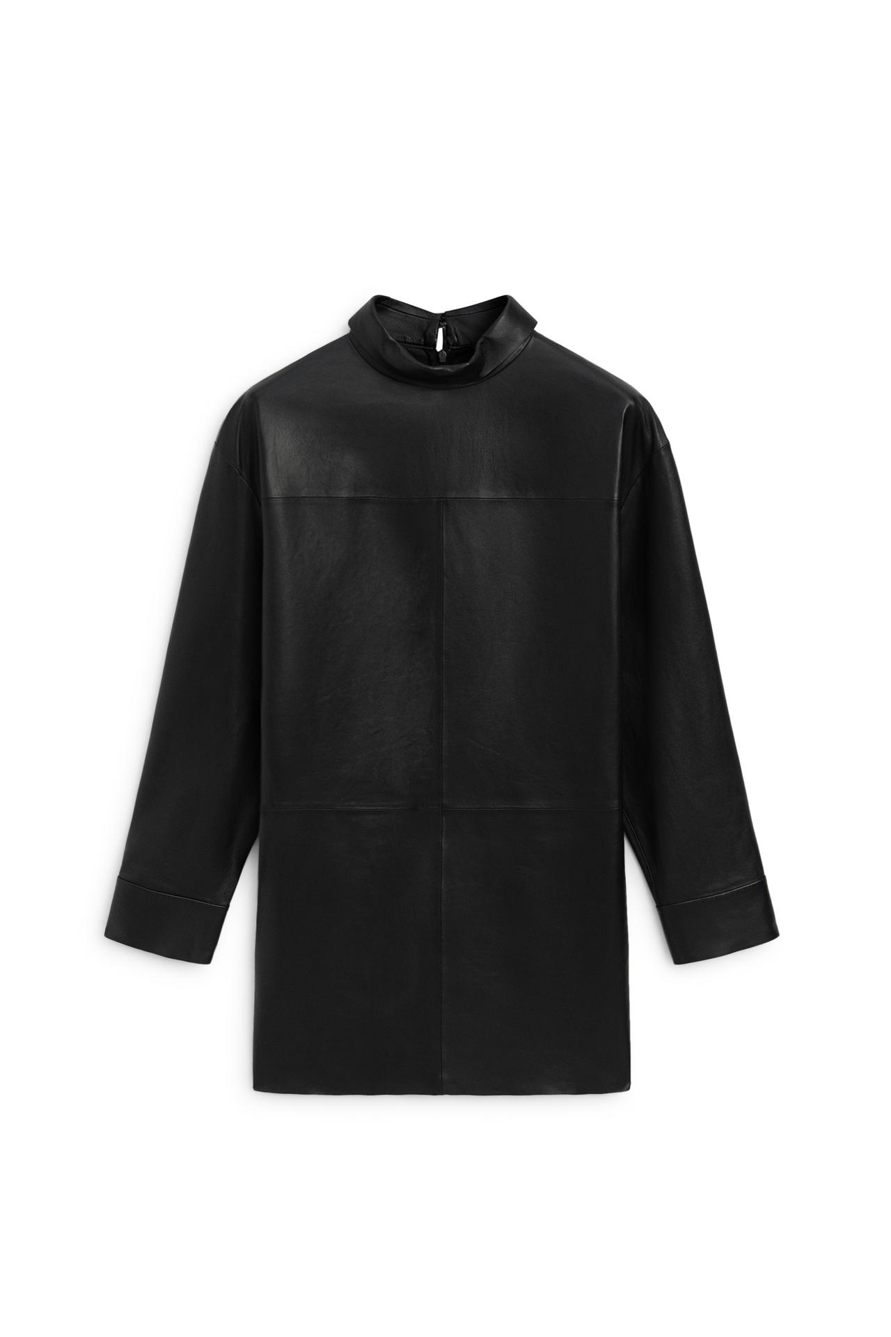 High neck leather blouse - LIMITED EDITION — Snake