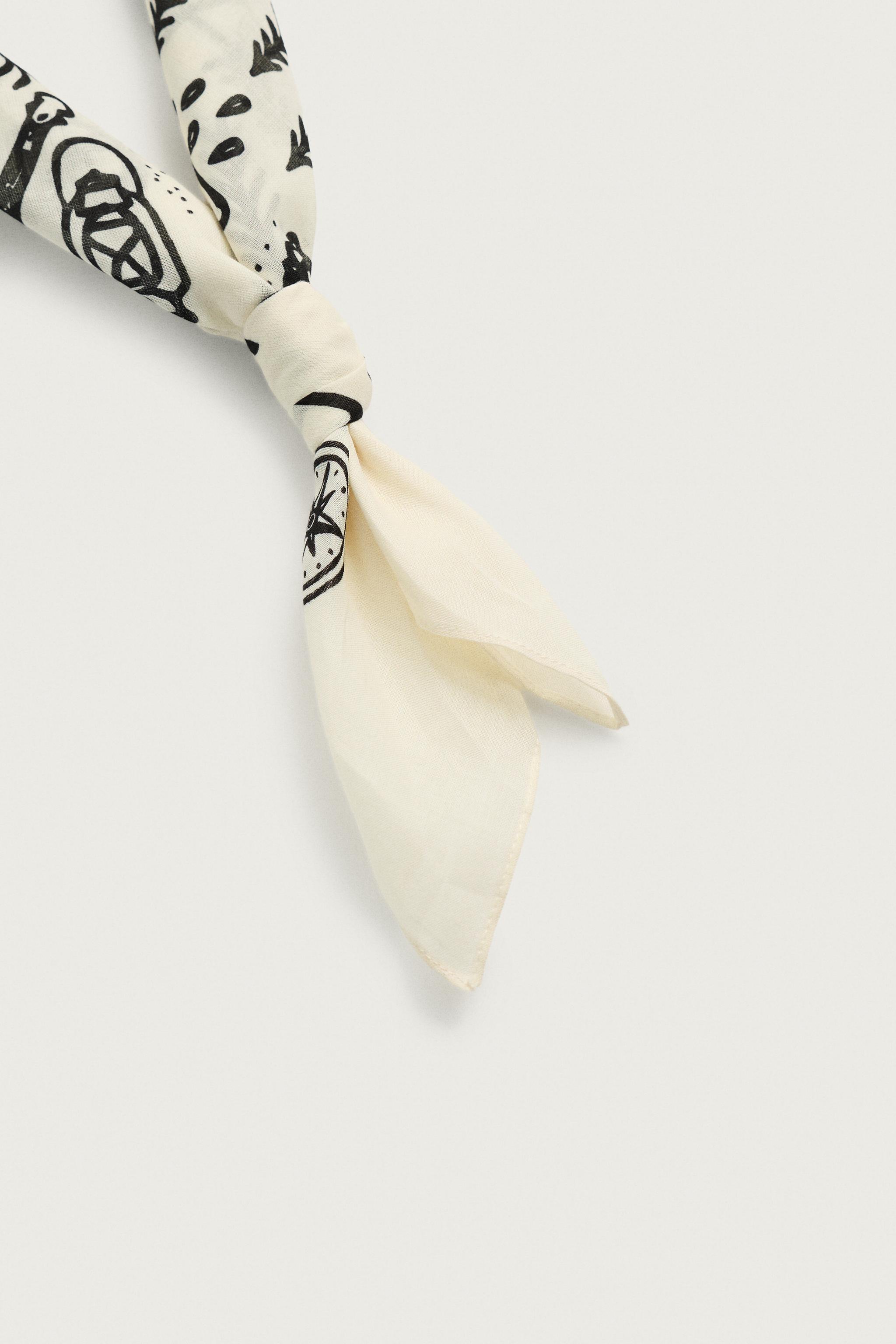 Мужские аксессуары Zara GRAPHIC PRINT BANDANA — фото 3