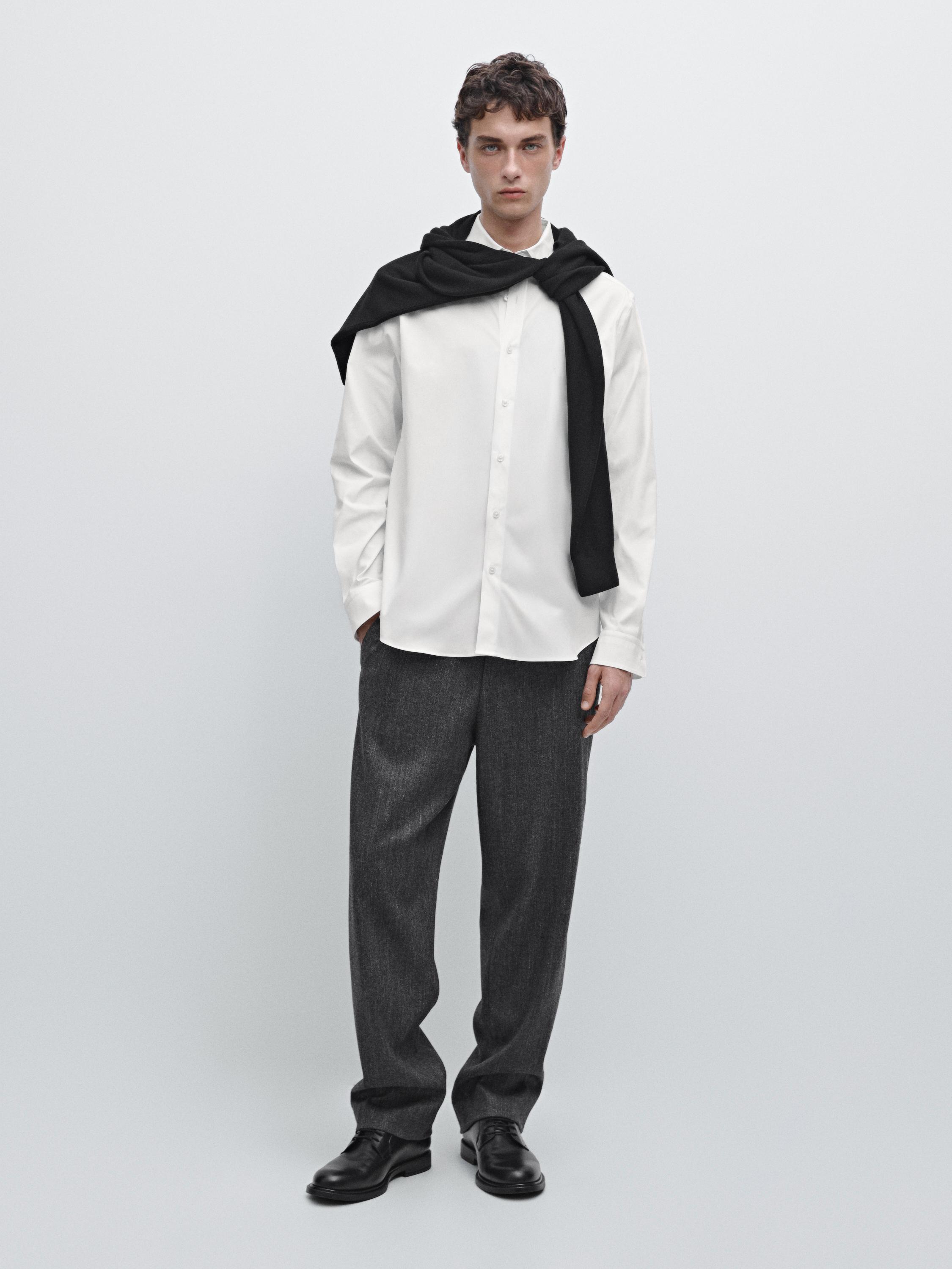 Regular fit stretch shirt