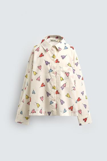 ÁO SƠ MI HÌNH BÓNG BAY CHUỘT MICKEY HARRY LAMBERT FOR ZARA X DISNEY - Kem từ Zara