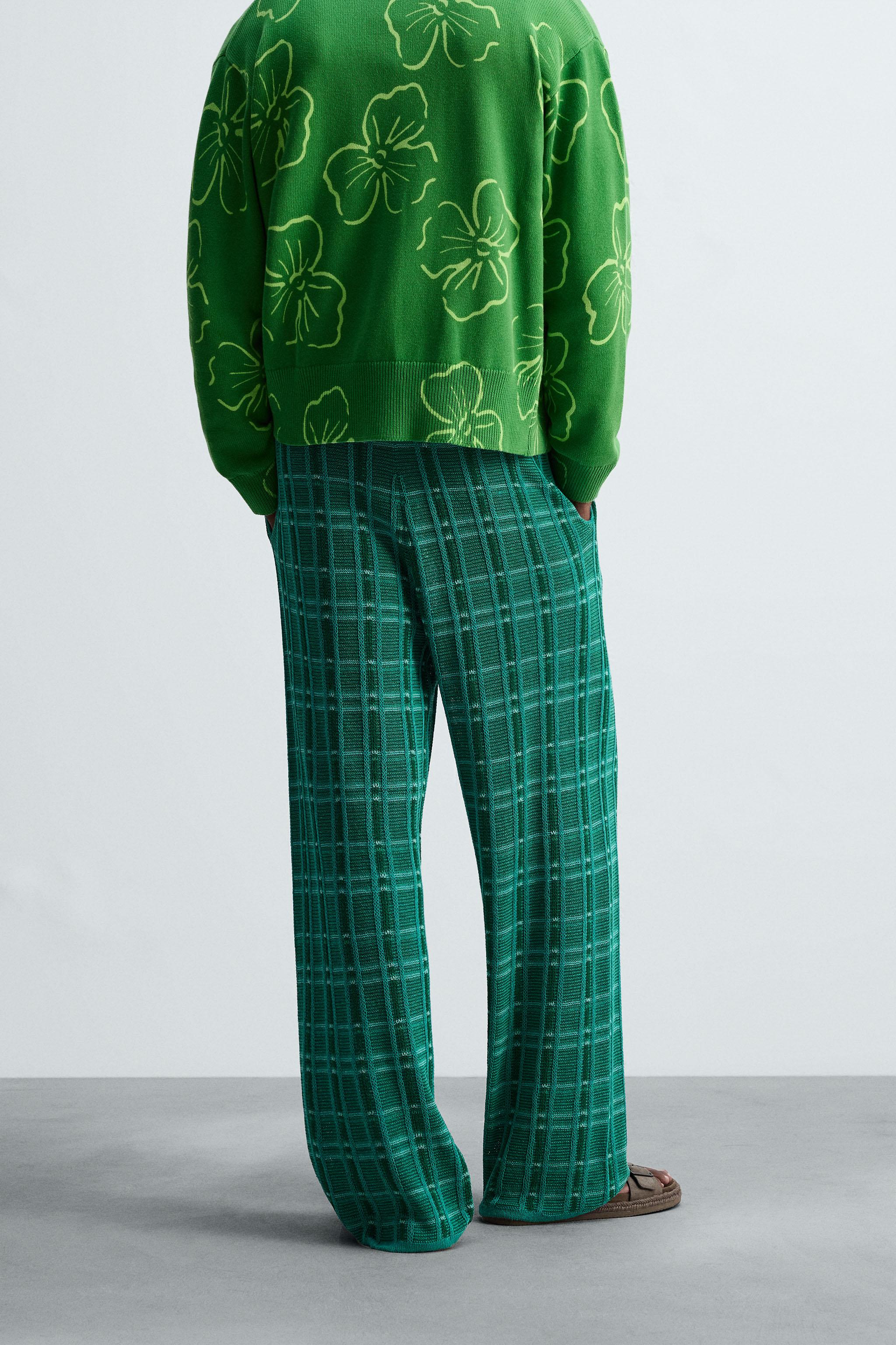 JACQUARD KNIT PANTS © OTIS KWAME KYE QUAICOE - Turquoise