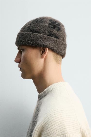 BONNET BEANIE LOGO X SR_A - Marron / Taupe de Zara - Image 1
