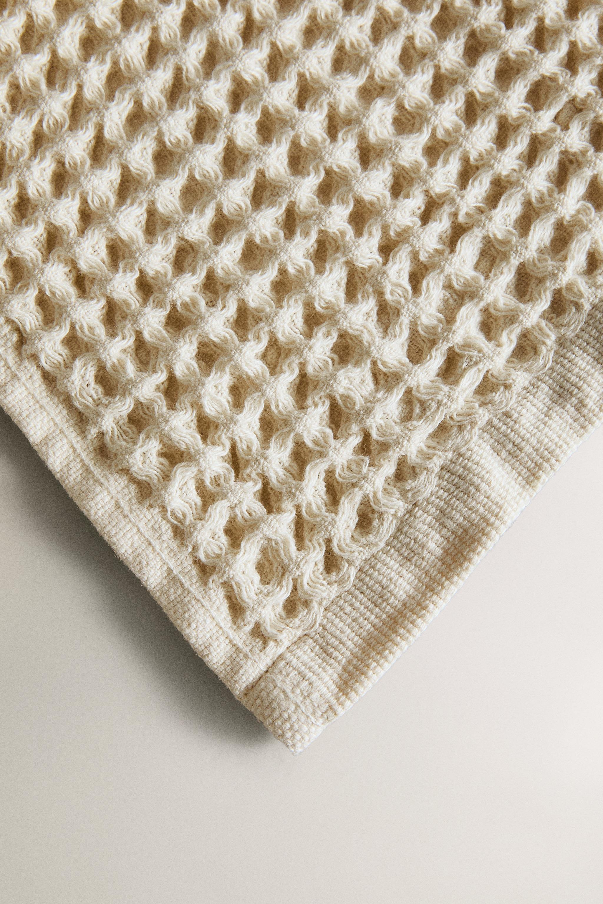 SERVIETTE DE BAIN WAFFLE EN COTON (LOT 3)