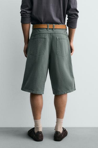 RELAXED FIT BERMUDA SHORTS - Sea green by Zara - Image 2