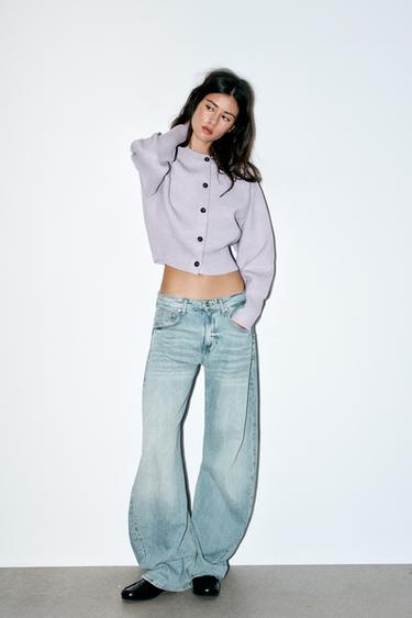 CARDIGAN CROP IN MAGLIA - Lilla chiaro di Zara