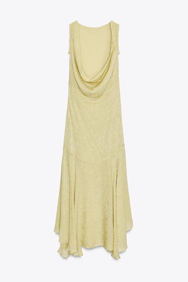 ROBE LONGUE JACQUARD ZW COLLECTION - Vert clair de Zara - Image 6