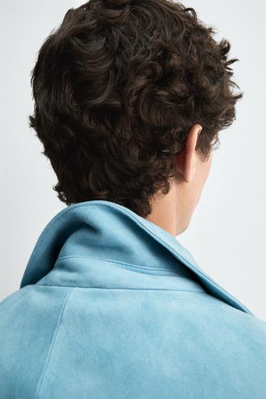 VESTE EN CUIR DAIM HARRY LAMBERT FOR ZARA X DISNEY - Bleu de Zara - Image 6