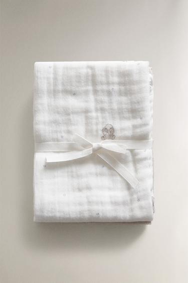 PACK OF CHILDREN'S ELEPHANT MUSLIN CLOTHS (PACK OF 3) - Oyster-white by Zara - Image 0