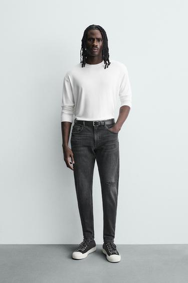 SKINNY FIT JEANS - Charcoal by Zara