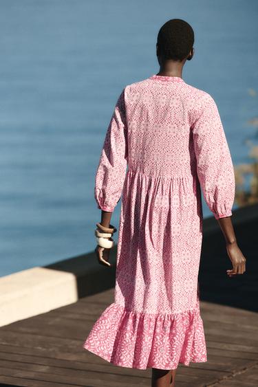 PRINTED MIDI DRESS - Multicoloured by Zara - Image 5