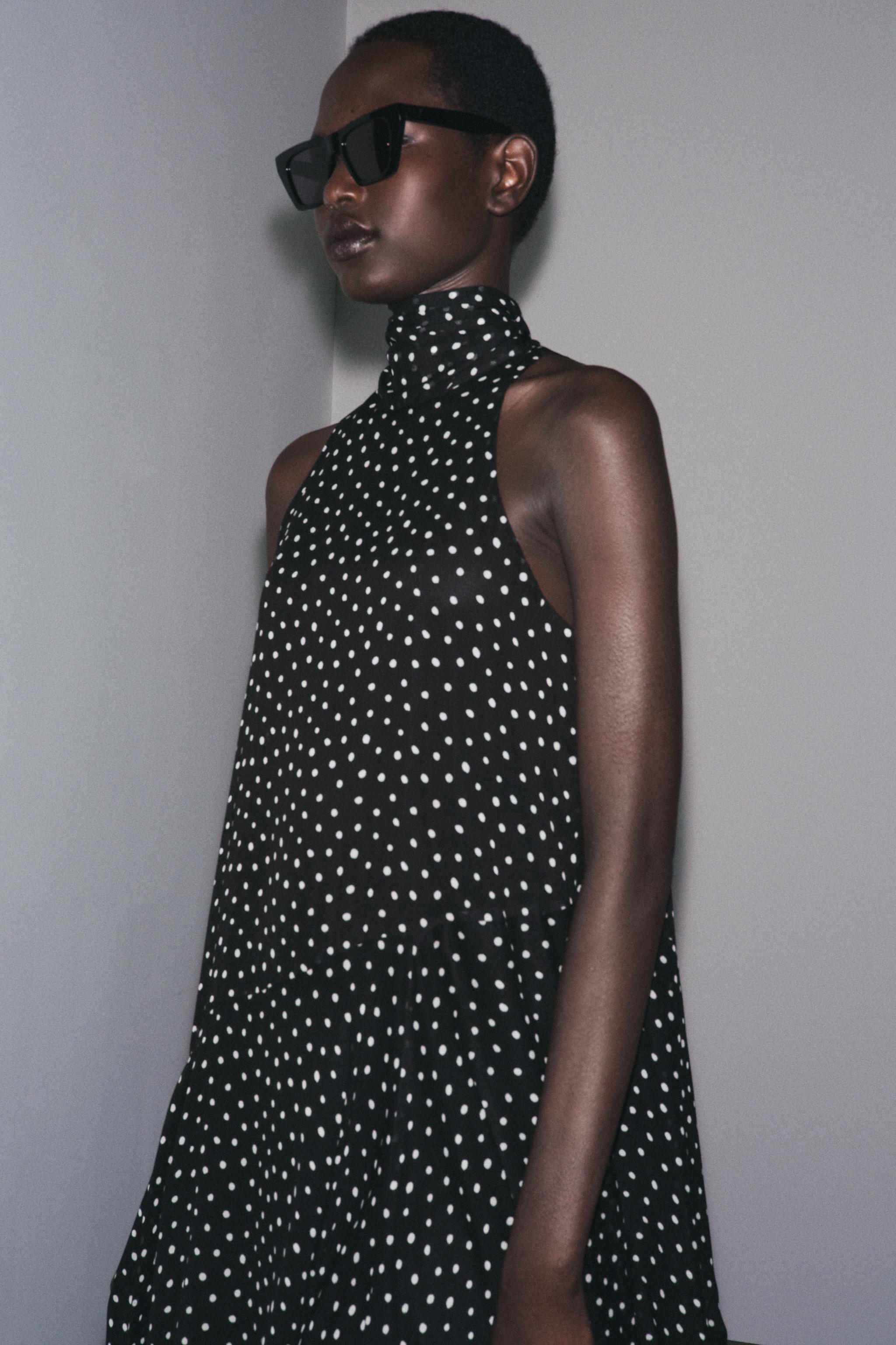 ZW COLLECTION HALTER POLKA DOT DRESS