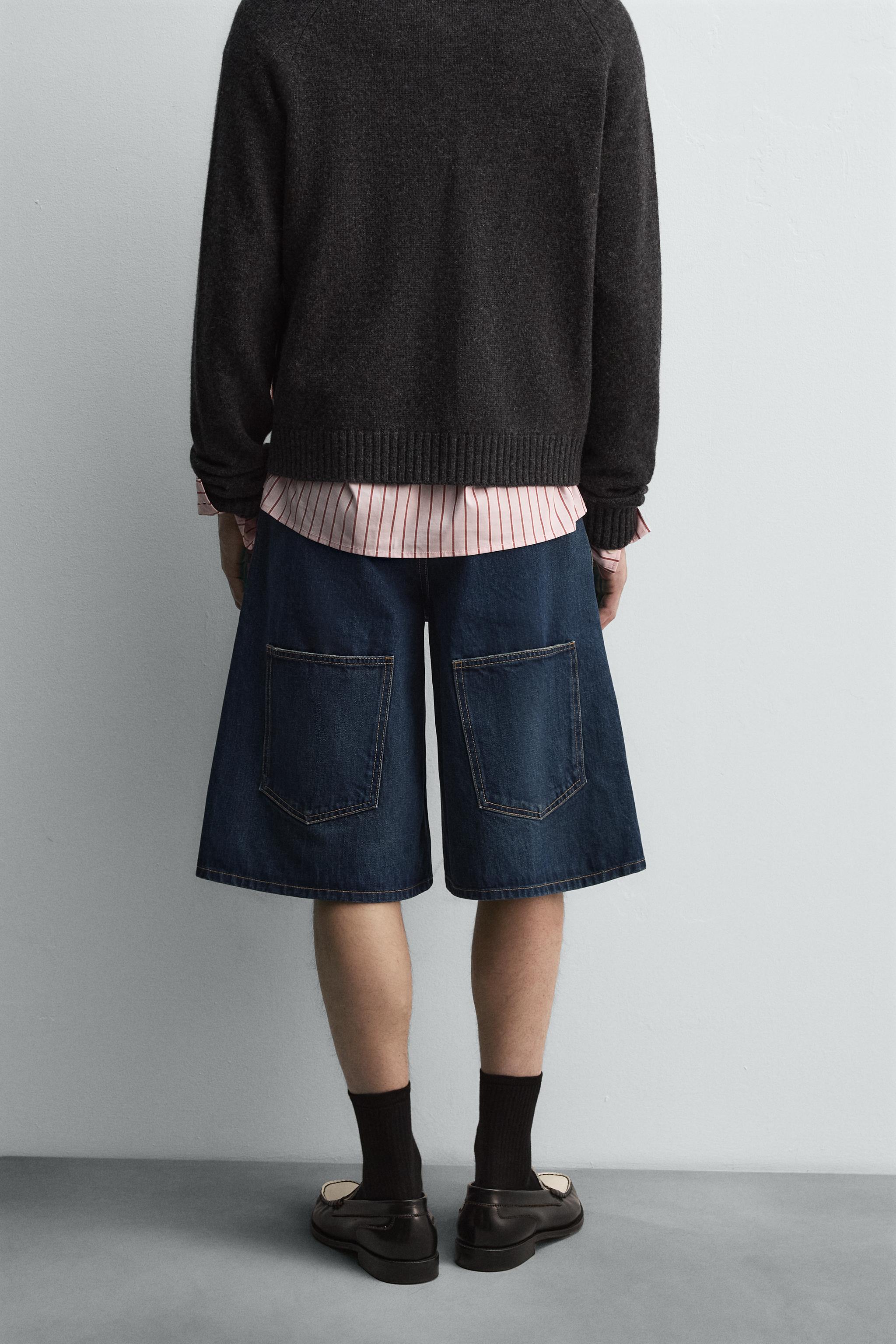 ZARA レオパードジョーツ デニム ZARA ヒョウ柄 レオパード デニムショートパンツ - メルカリ