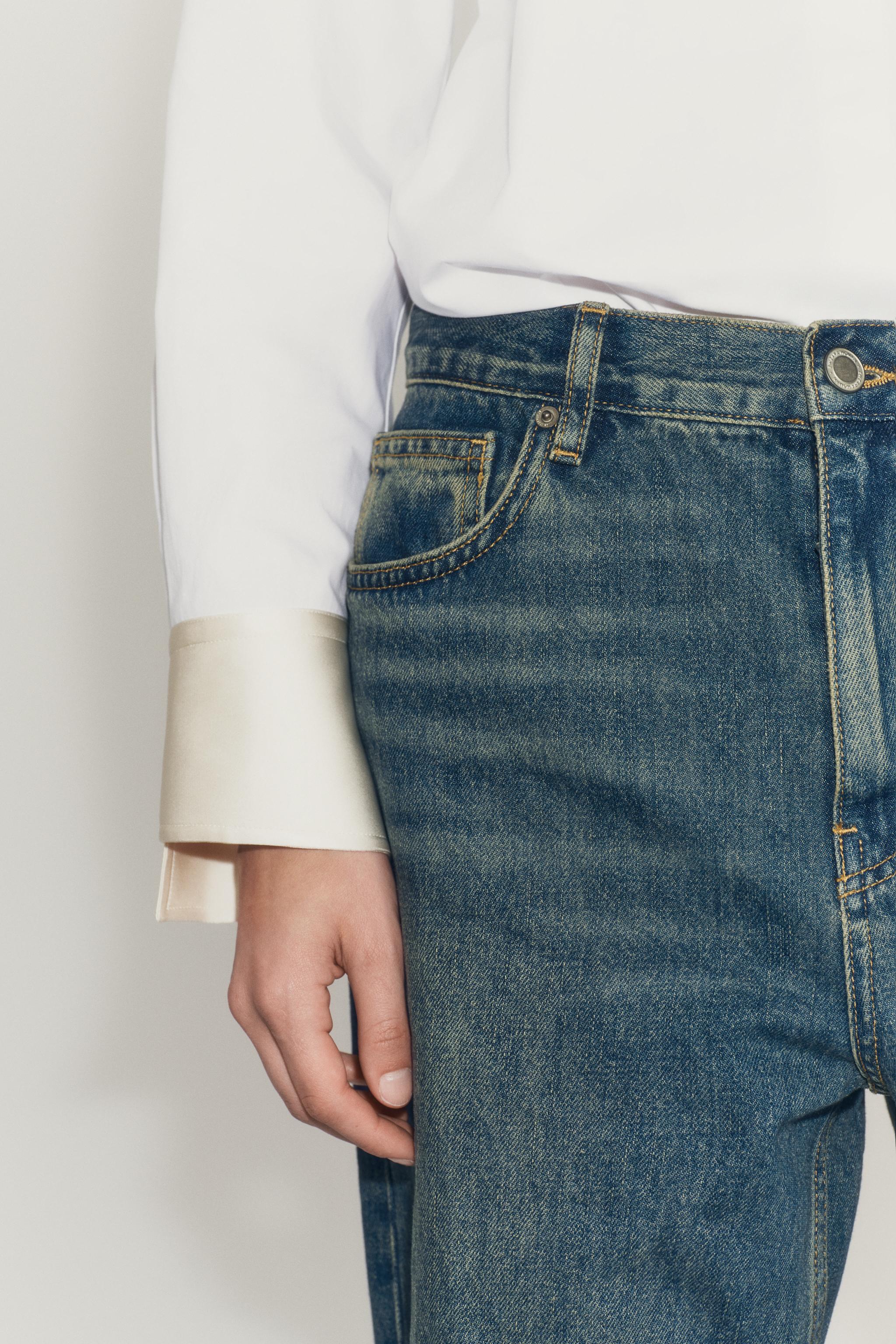 Zara ZW COLLECTION CONTRAST POPLIN SHIRT — фото 4
