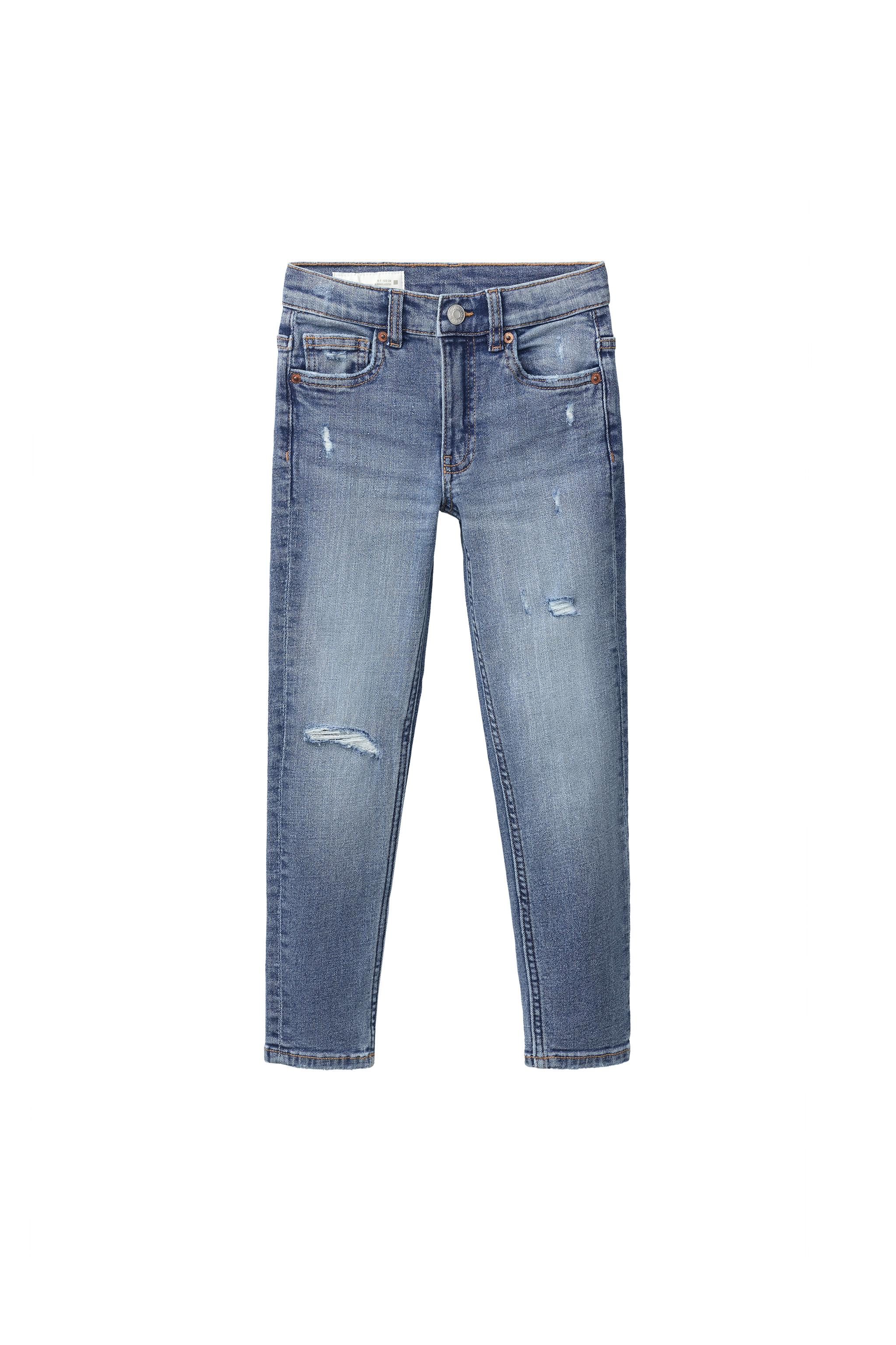 ダメージ加工スキニーデニム - ブルー | ZARA Japan / 日本