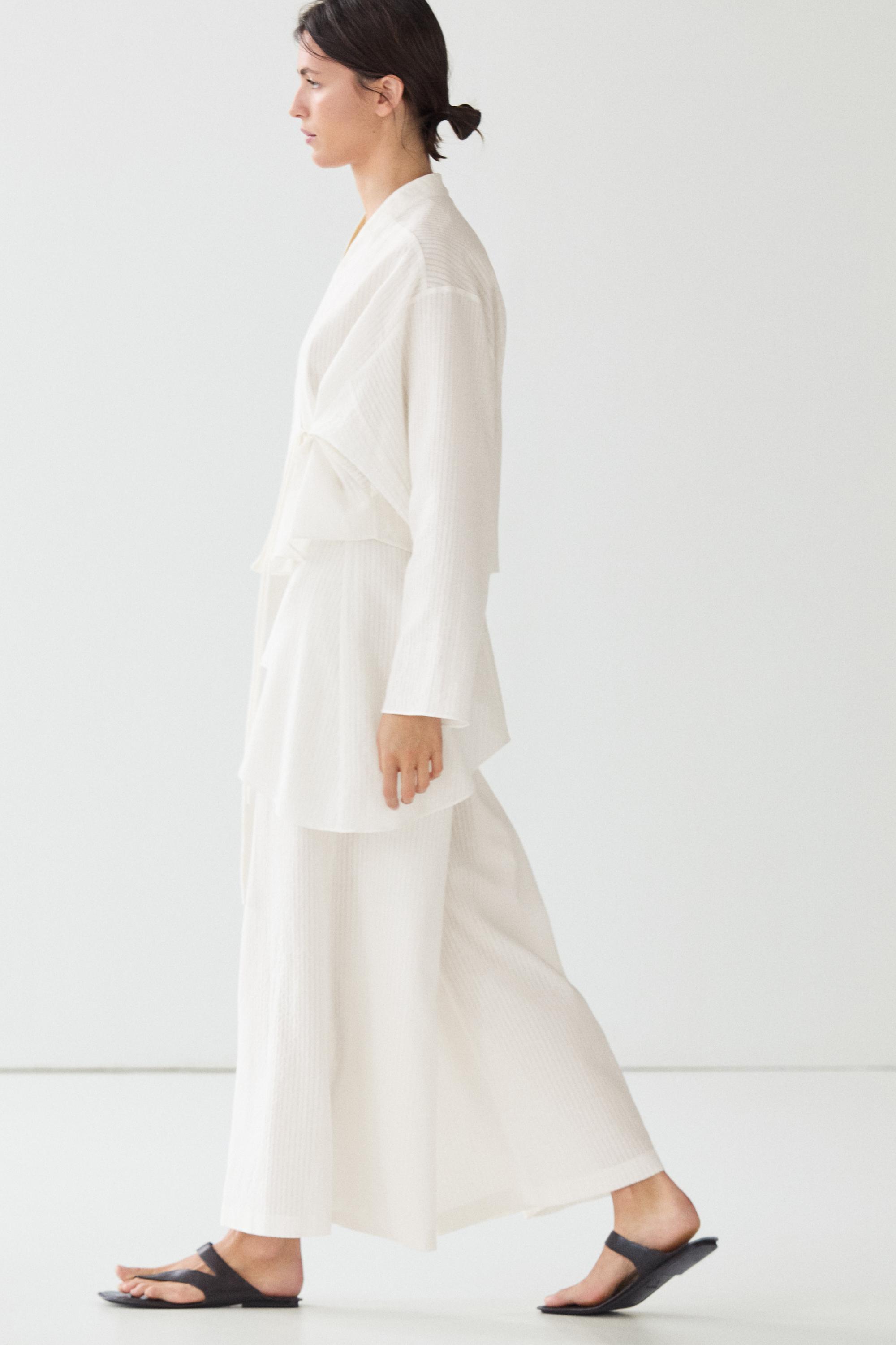Jupe-culotte texturée total look
