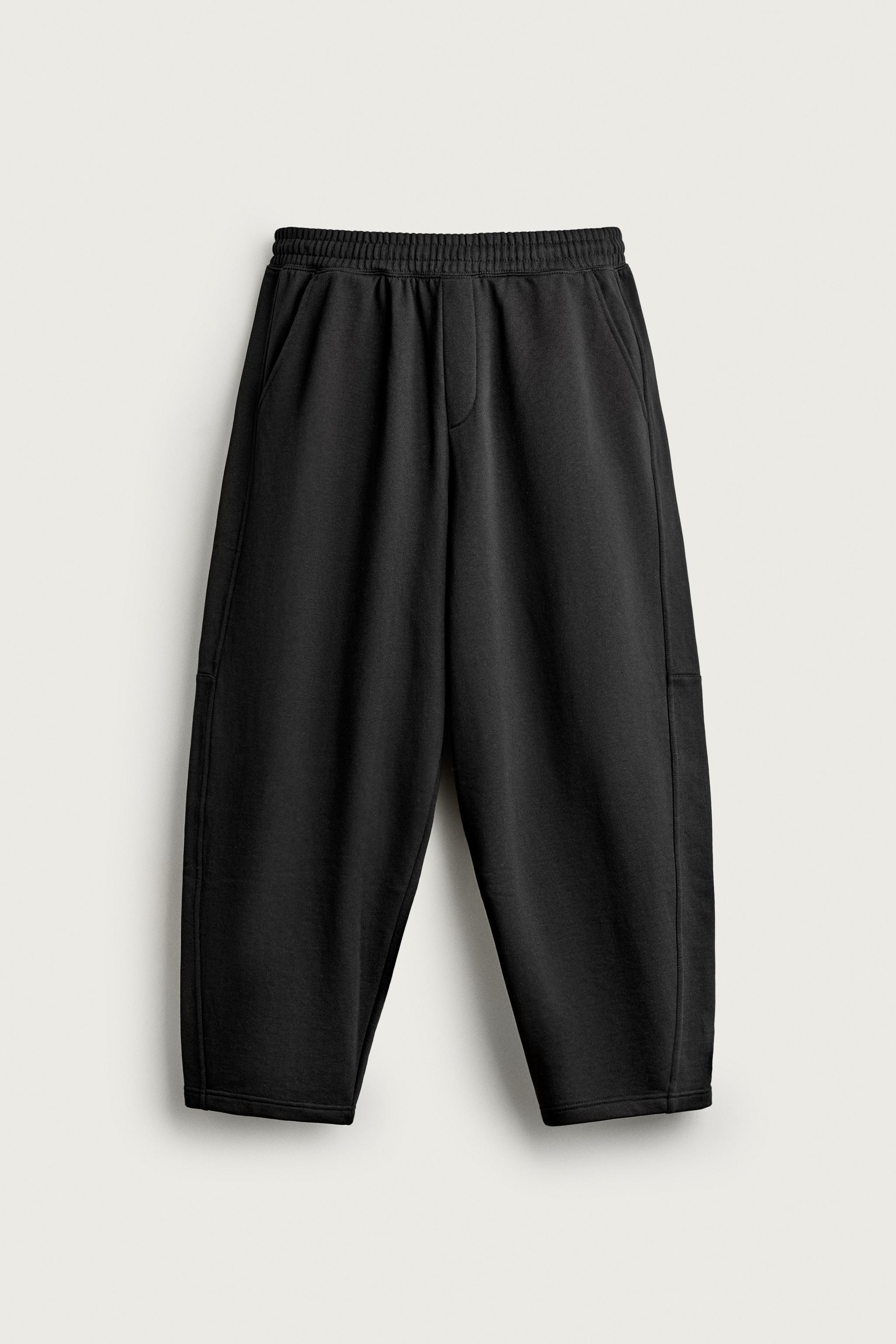 BASIC BALLOON-FIT JOGGERS — Black