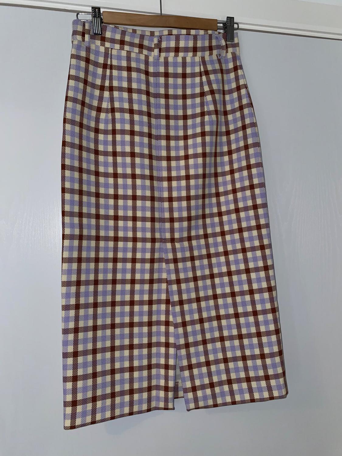 CHECK PENCIL SKIRT - Image 5