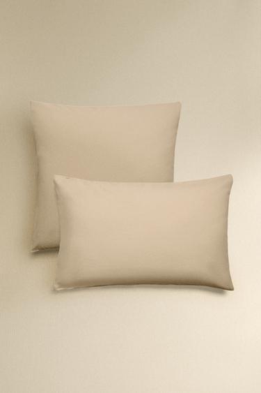 TEXTURED COTTON PILLOWCASE - Beige by Zara - Image 0