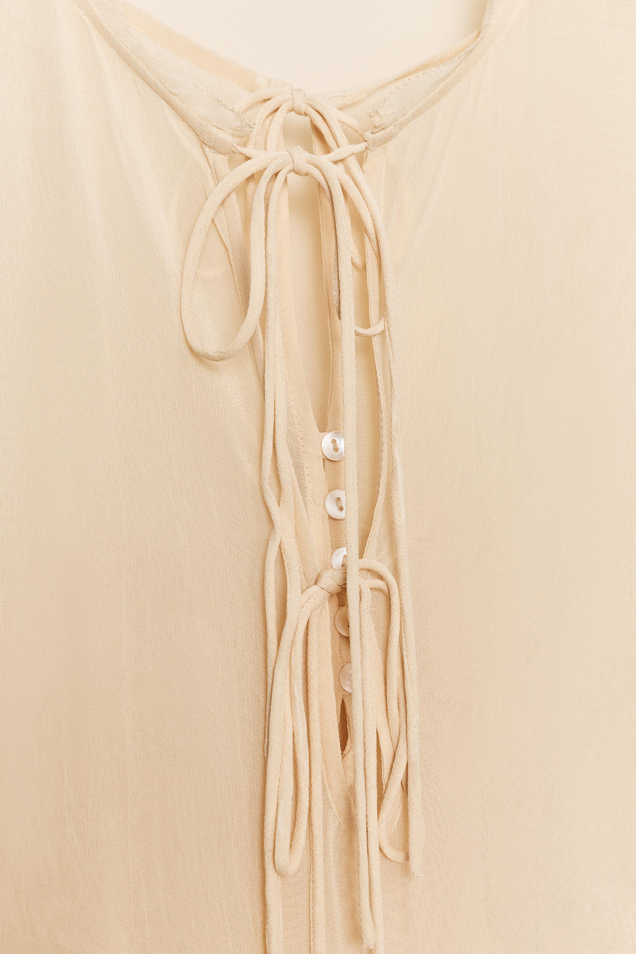 ZW COLLECTION RUFFLED SHIRT - Vanilla | ZARA India