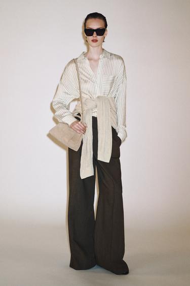 CHEMISE RAYURES ZW COLLECTION - Blanc / Noir de Zara - Image 4
