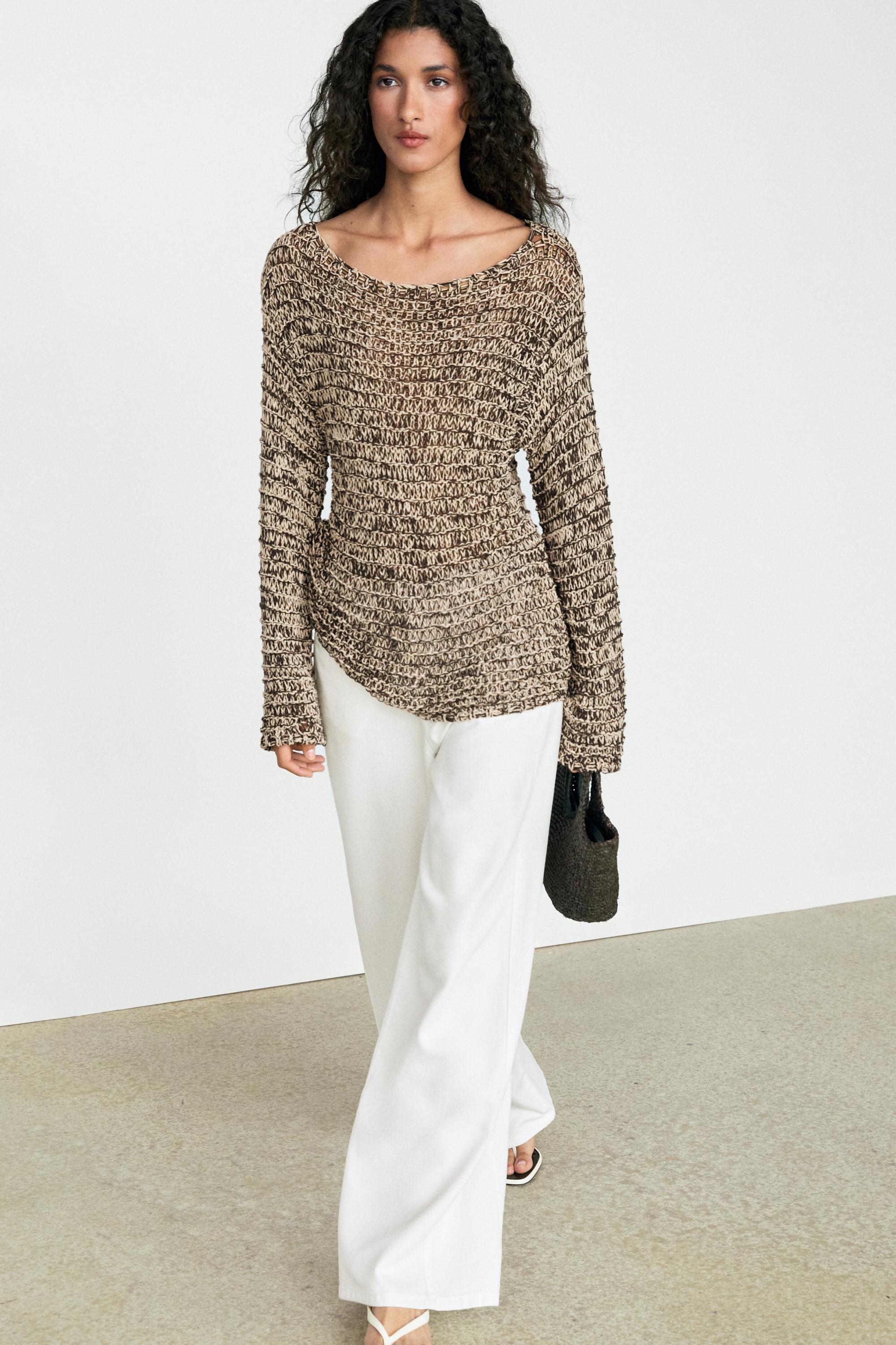 Pull en maille chinée total look