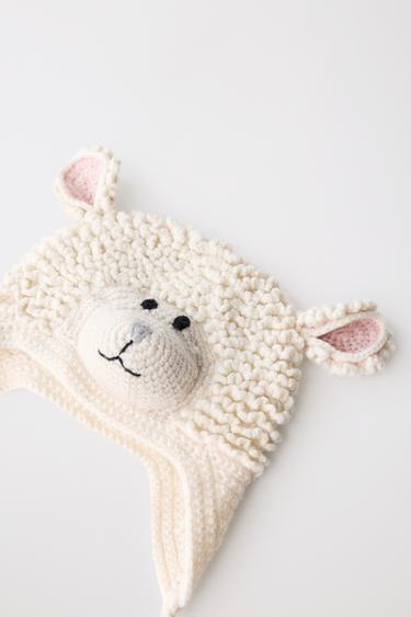 LIMITED EDITION WOOL SHEEP HAT - Ecru by Zara - Image 3