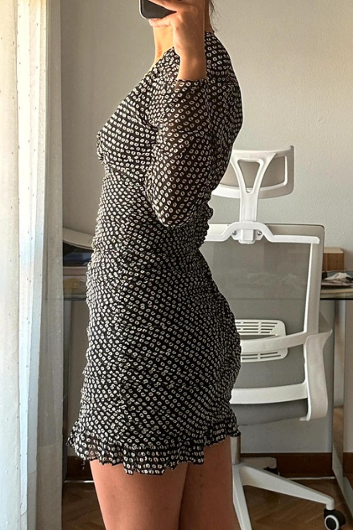 MINI DRESS WITH DRAPED DETAIL - Image 2