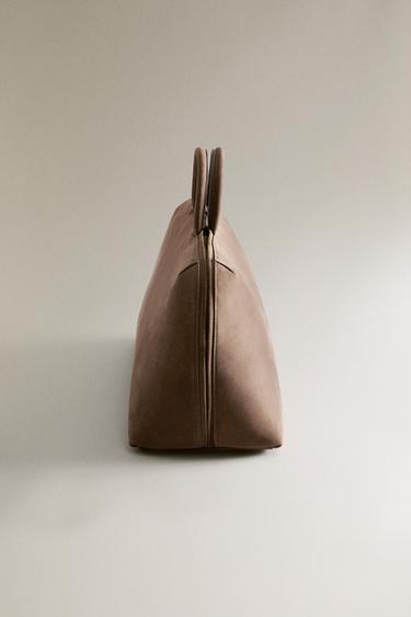 NUBUCK LEATHER WORK BAG - Brown by Zara - Image 2