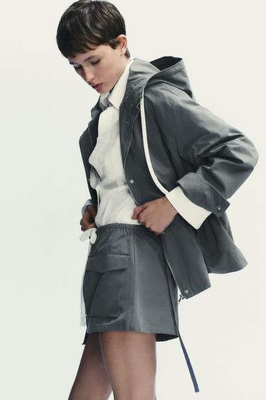 JUPE-CULOTTE CARGO - Gris moyen de Zara - Image 2
