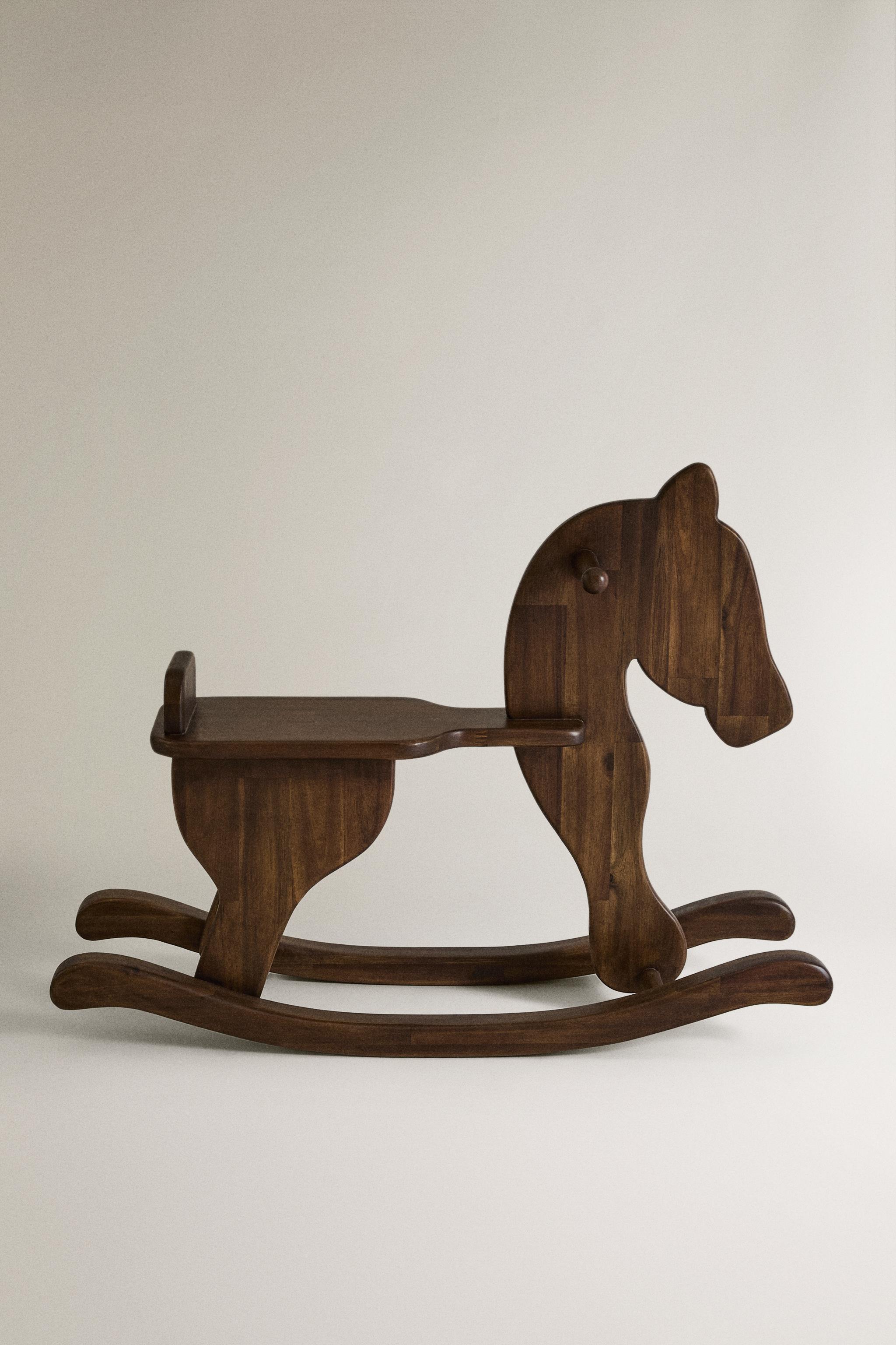KIDS' ROCKING HORSE TOY — Brown