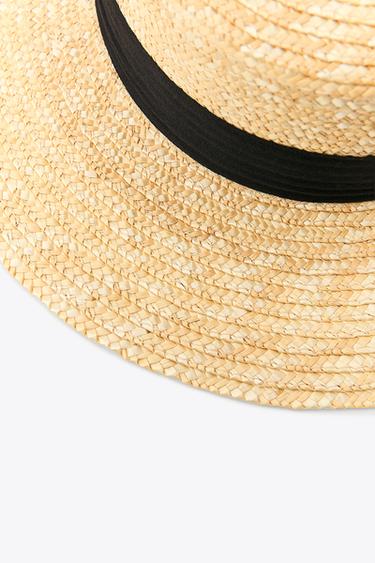 HAT WITH CONTRAST BAND - Light beige by Zara - Image 3