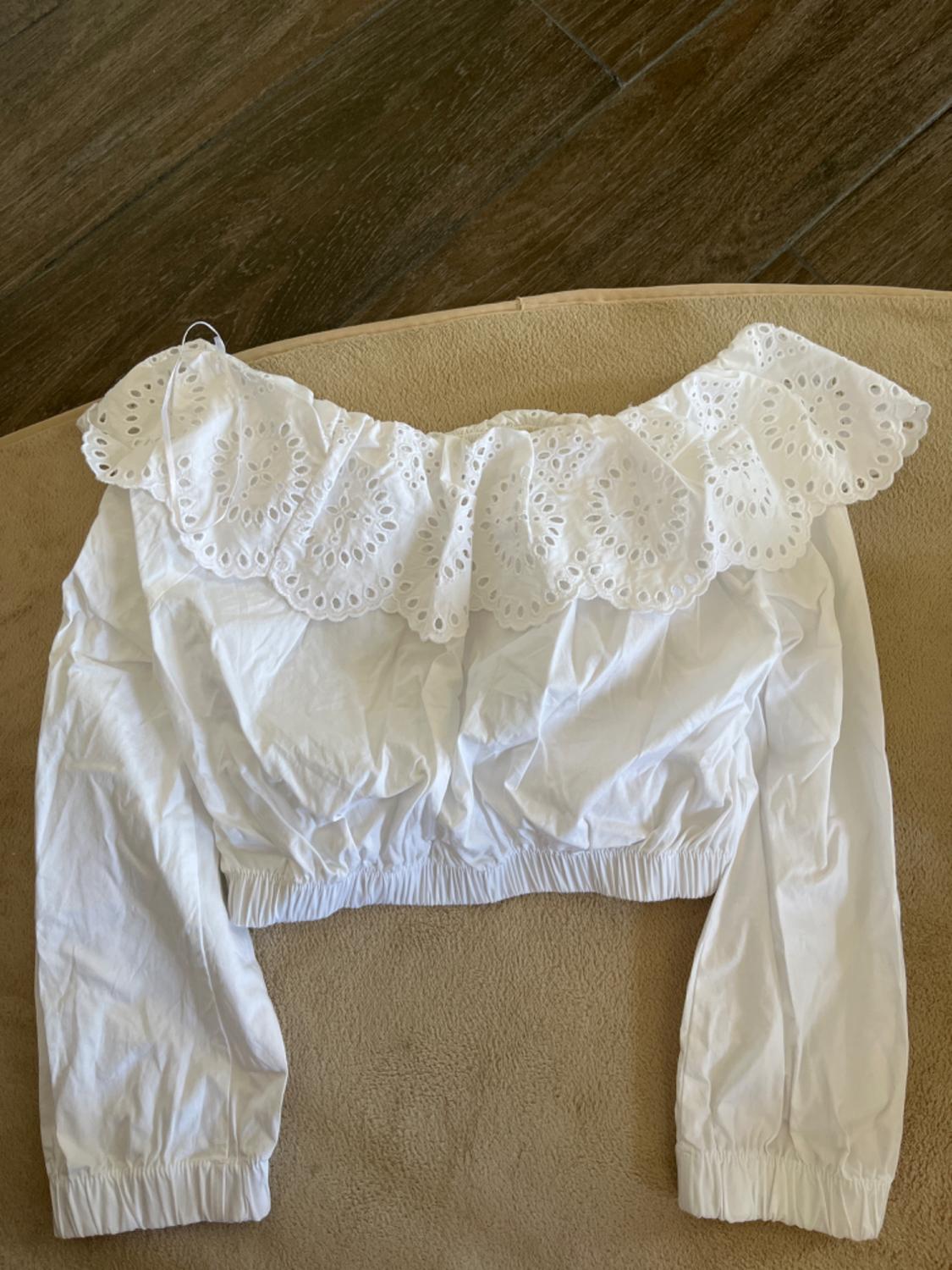 POPLIN TOP WITH CUTWORK EMBROIDERY - Image 4