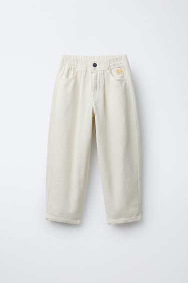 PANTALÓN PANA GRUESA - Crudo de Zara - Imagen 0