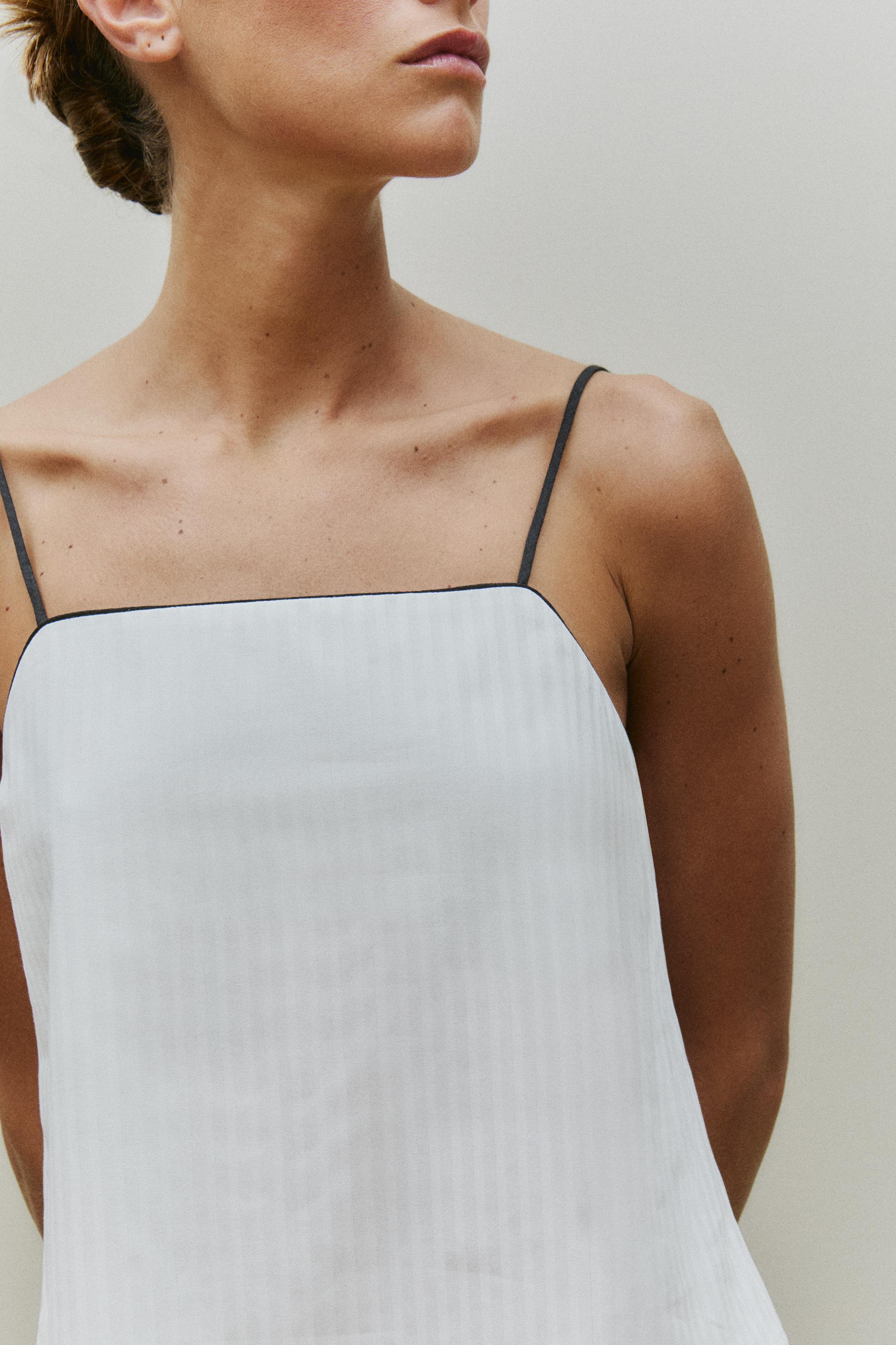 CHEMISE DE NUIT JACQUARD RAYURES