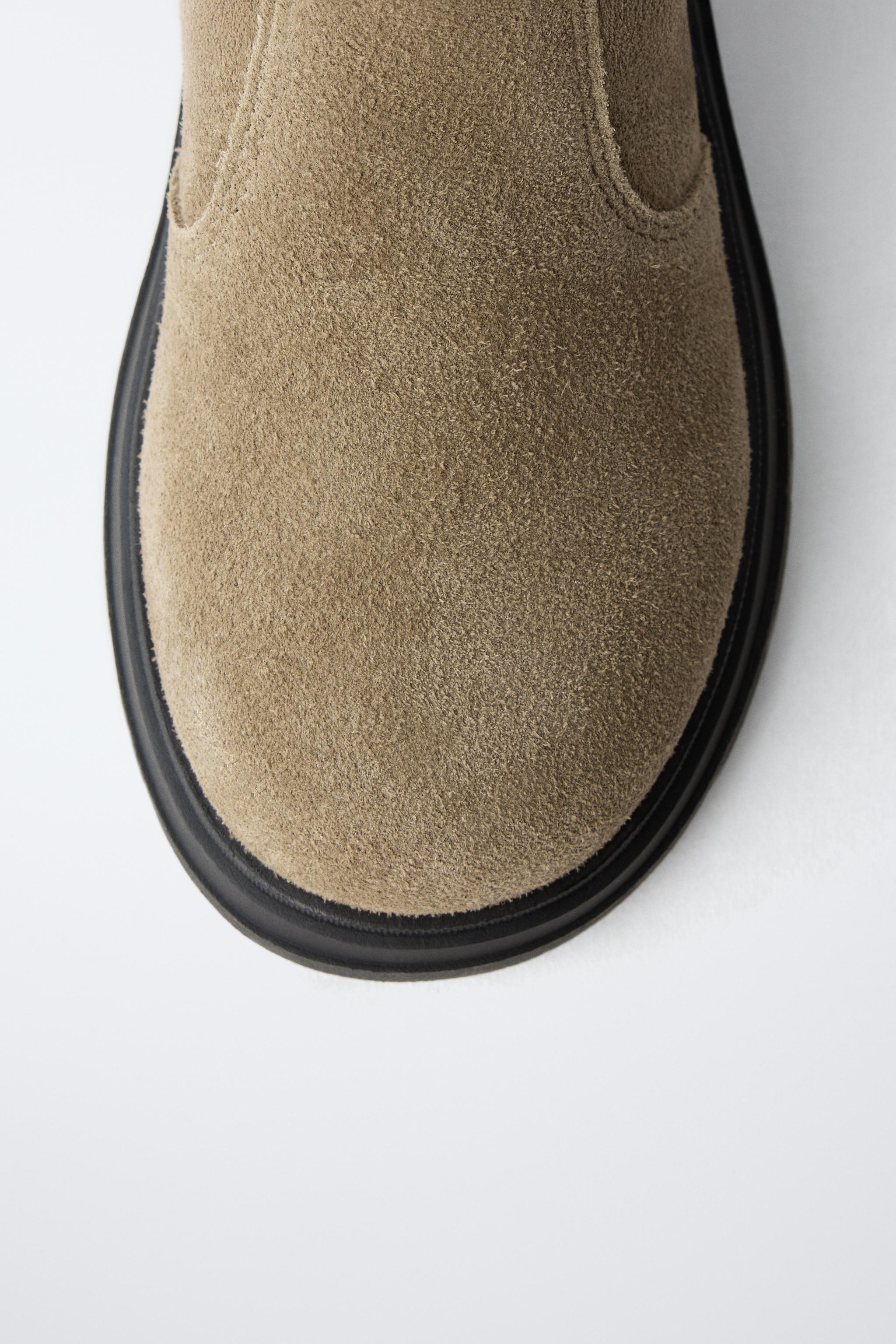 SPLIT LEATHER BOOTS