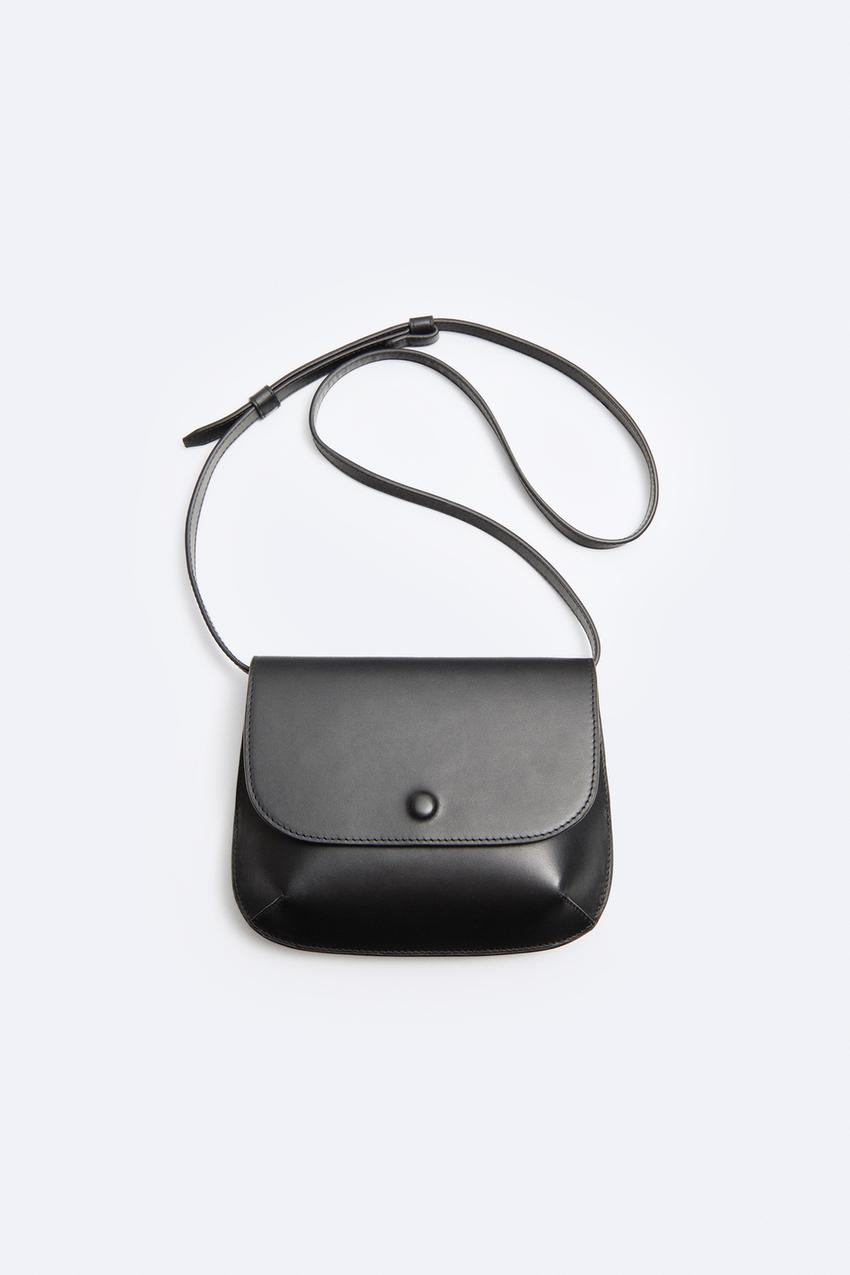 Leather crossbody bag zara Clearance