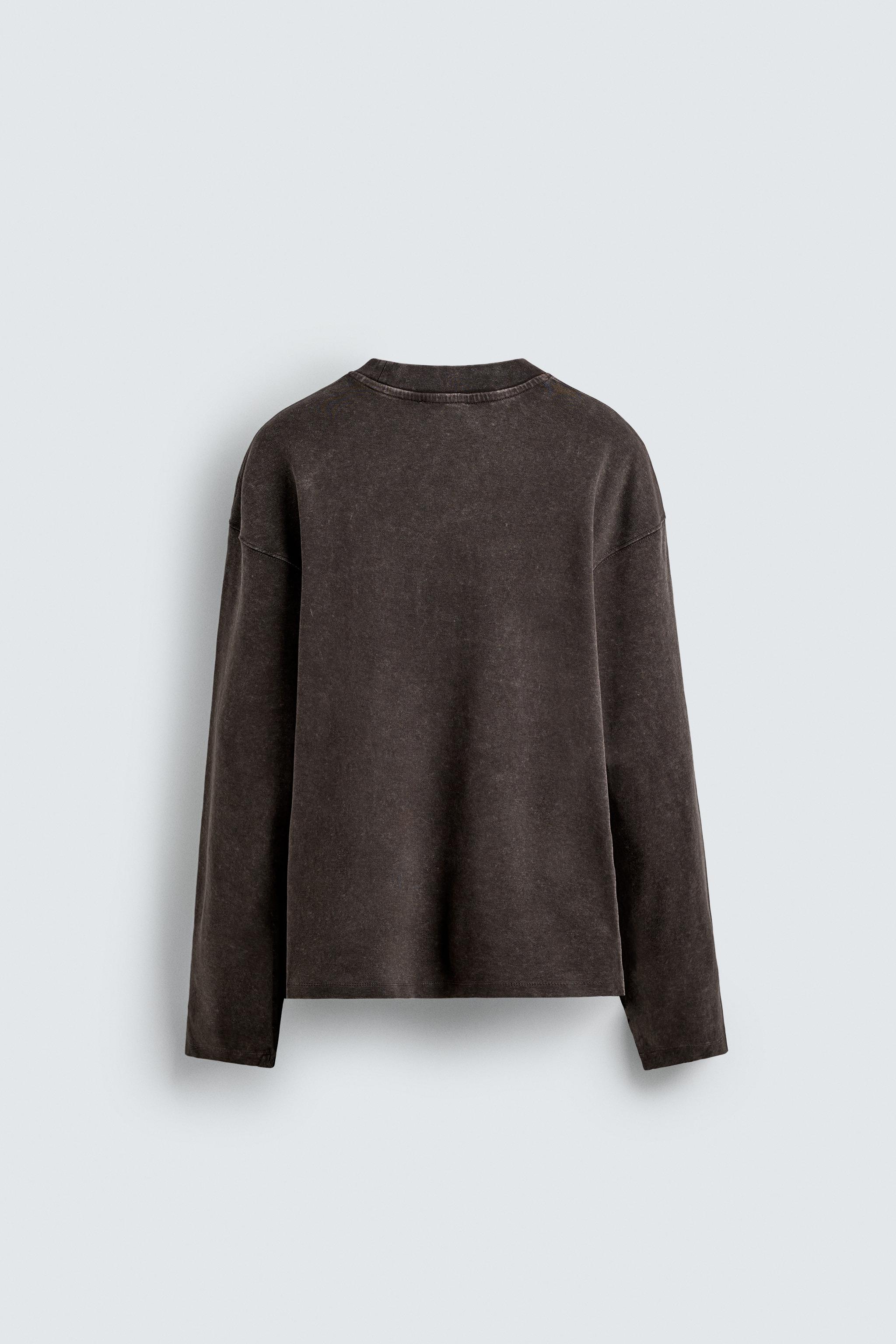RELAXED FIT WASHED T-SHIRT - Grey | ZARA South Africa