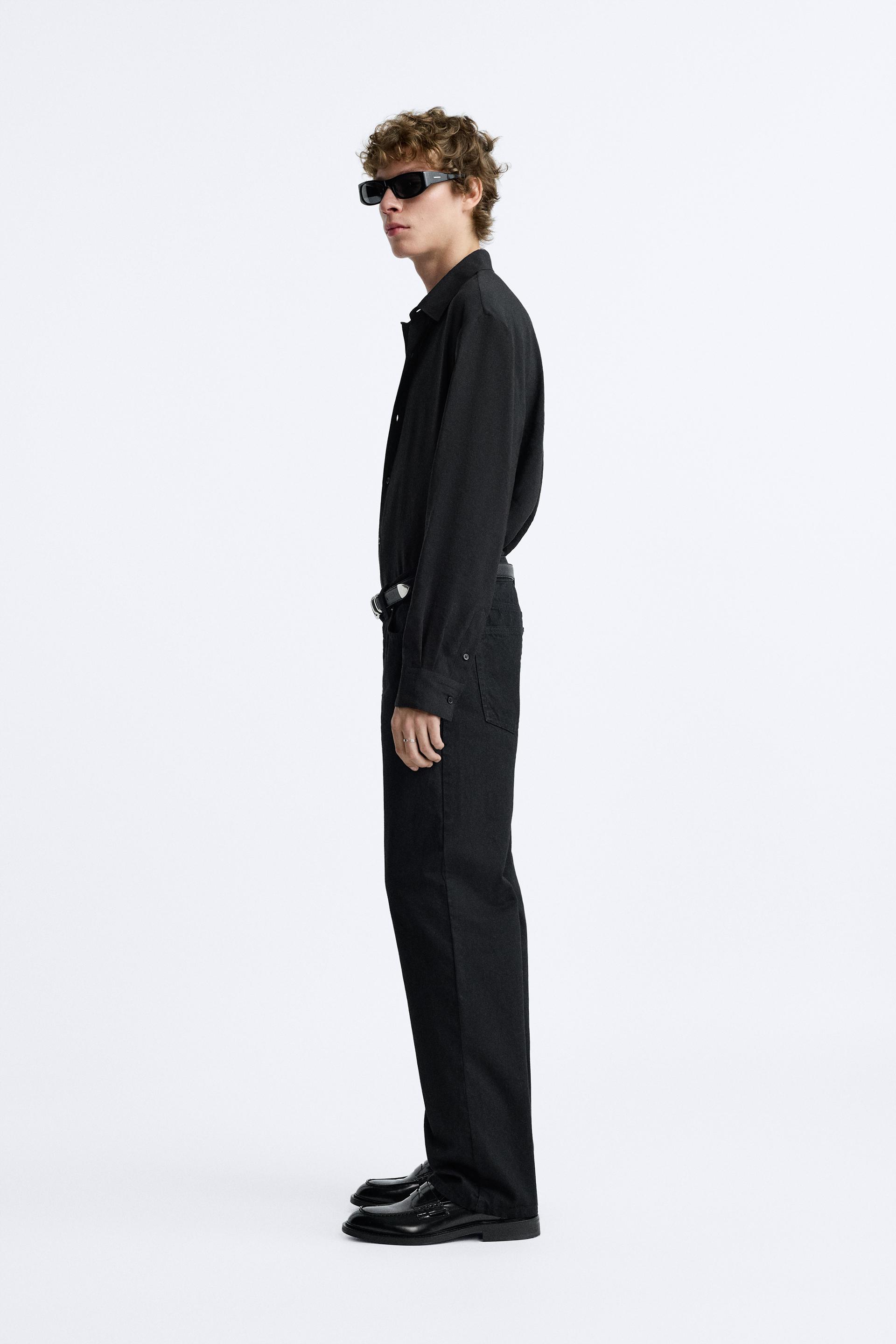 Zara Pants Adult 34 Dres Black Bottom Slack Slim Work Business Formal  Office 