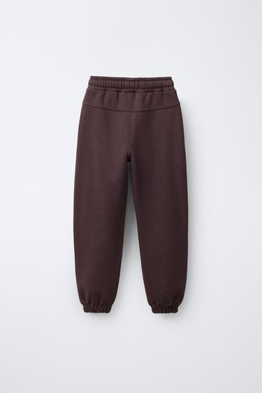 ENSEMBLE SWEAT ZIPPÉ ET PANTALON DE JOG AVEC ÉTIQUETTES - Aubergine de Zara - Image 4