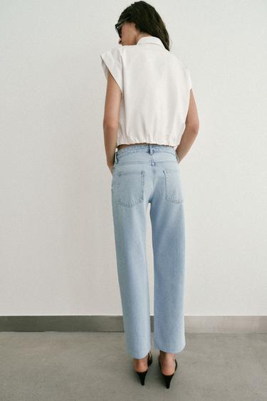 JEAN Z1975 SLIM TAILLE HAUTE - Bleu clair de Zara - Image 4