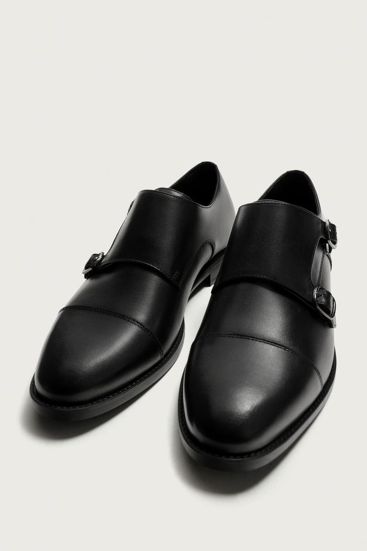 Zapatos de cuero con doble hebilla estilo monk 2