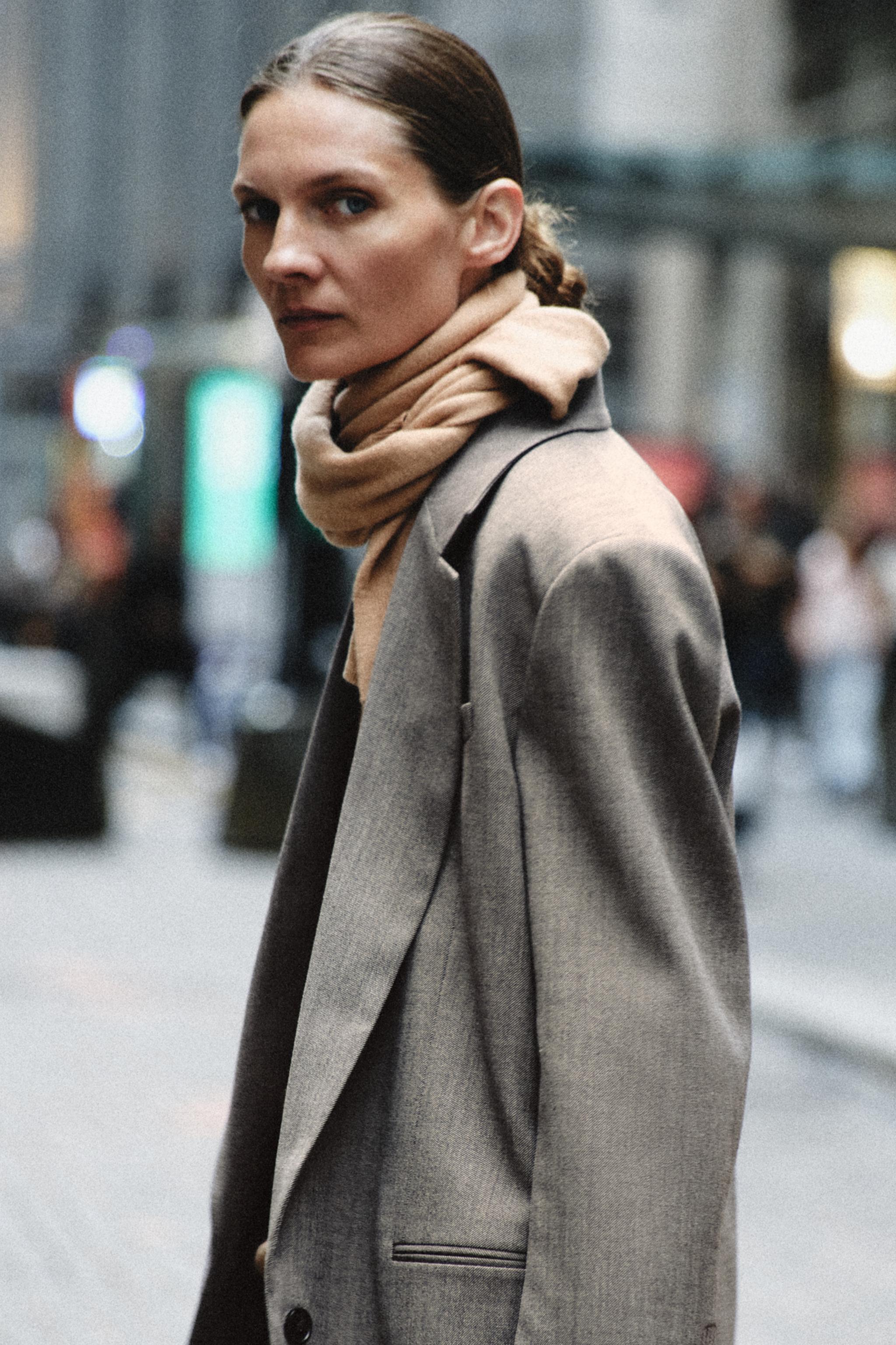 Zara ZW COLLECTION KRUVAZE BLAZER görsel 2