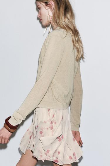GILET EN MAILLE AVEC LIN - Iceberg de Zara - Image 2